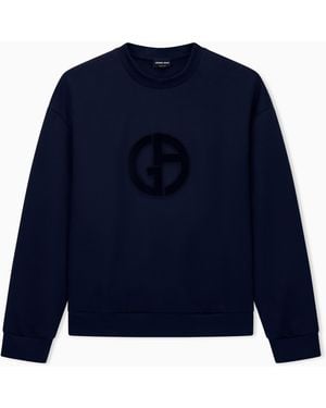 Giorgio Armani Sweatshirt With Regular Fit - Blue