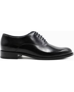 Giorgio Armani Leather Derby Shoes - Black