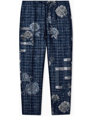 Giorgio Armani Straight Leg Trousers - Blue