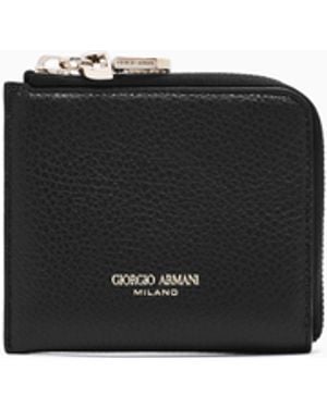 Giorgio Armani Small Wrap-Around Zip Wallet - White