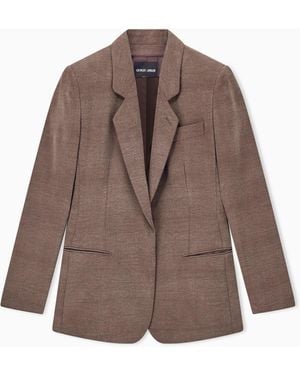 Giorgio Armani Single-Breasted Blazer - Brown