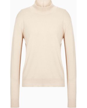 Giorgio Armani Pure Cashmere Roll Neck Jumper - Natural