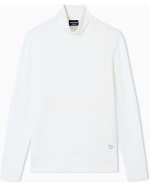 Giorgio Armani Pure Cashmere Cowl-Neck Jumper - White