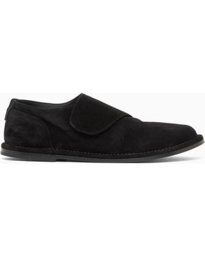 Giorgio Armani Suede Monkstraps - White