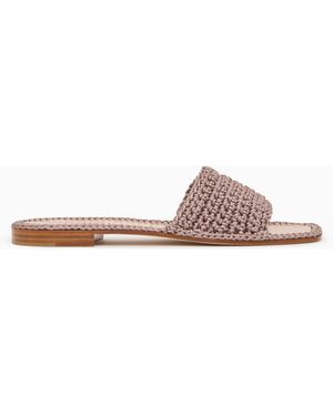 Giorgio Armani Sandals With Tricot Weave - White