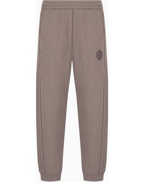 Giorgio Armani Cotton-Jersey Fleece And Cashmere Joggers - Grey
