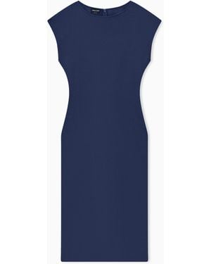 Giorgio Armani Dress Short-Sleeved Sheath - Blue