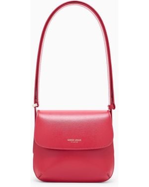 Giorgio Armani Palmellato-Leather La Prima Bag - Red