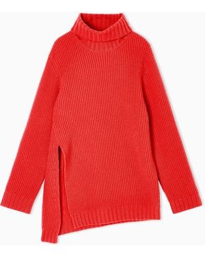 Giorgio Armani Cashmere Mock-Neck Jumper - Red