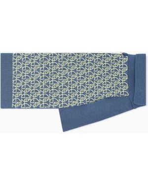 Giorgio Armani Pull Poldo Dog Couture X En Mélange De Viscose À Monogramme - Bleu