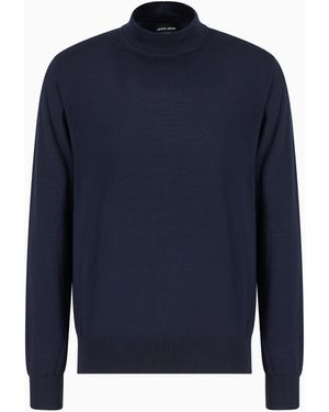 Giorgio Armani Maglia A Collo Alto - Blu