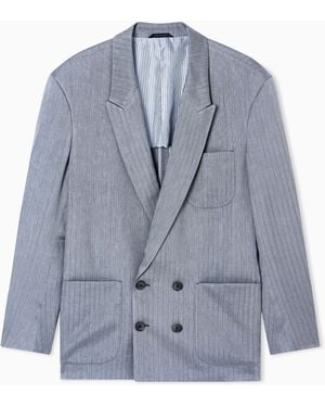 Giorgio Armani Double-Breasted Jacket - Blue