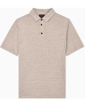 Giorgio Armani Short Sleeve Polo - Natural