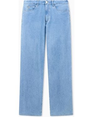 Giorgio Armani Cotton And Modal Five-Pocket Trousers - Blue