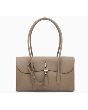 Giorgio Armani Small Pebbled Leather Shoulder Bag - White