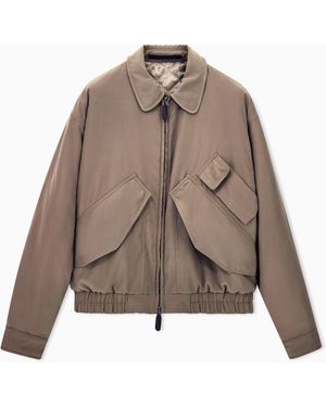 Giorgio Armani Blouson Jacket Oversized - Brown
