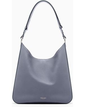 Giorgio Armani Bolso Hobo De Piel - Azul