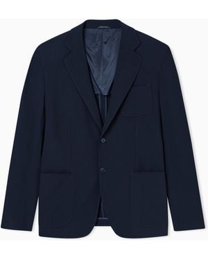 Giorgio Armani Upton Line Single-Breasted Jacket - Blue