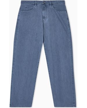 Giorgio Armani Cotton And Modal Five-Pocket Trousers - Blue