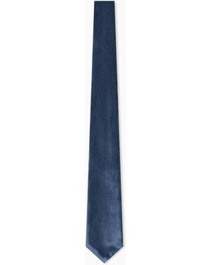 Giorgio Armani Woven Double Tie - Blue