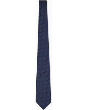 Giorgio Armani Woven Tie - Blue