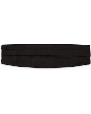 Giorgio Armani Silk-Satin Tuxedo Cummerbund - Black