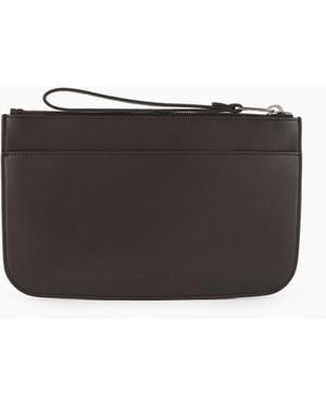 Giorgio Armani Bolso De Mano De Napa - Negro