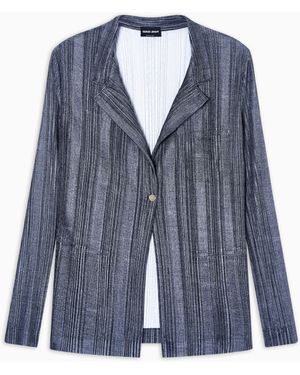 Giorgio Armani Single-Breasted Jacket - Blue