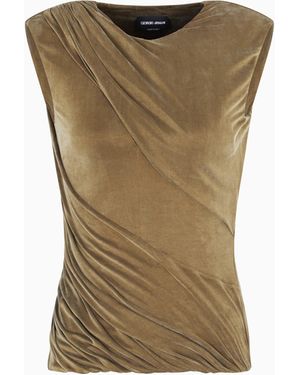 Giorgio Armani Cupro Jersey Top - Green
