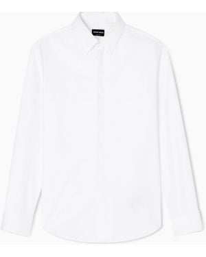 Giorgio Armani Cavalry Cotton Shirt - White