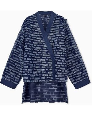 Giorgio Armani Oversized Wrap Jacket - Blue