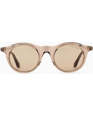 Giorgio Armani Phantos-Shaped Sunglasses - Natural