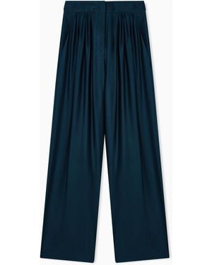 Giorgio Armani Trousers With Pleats - Blue