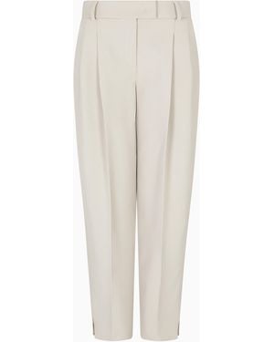 Giorgio Armani Pantaloni A Due Pinces - Bianco