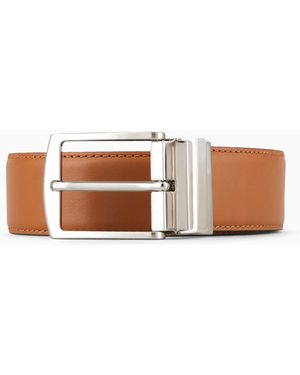 Giorgio Armani Reversible Leather Belt - White