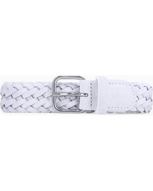 Giorgio Armani Tongue Belt - White