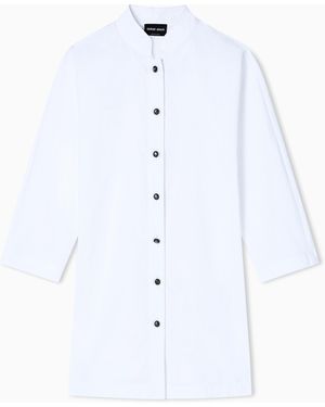 Giorgio Armani Cotton-Poplin Shirt - White