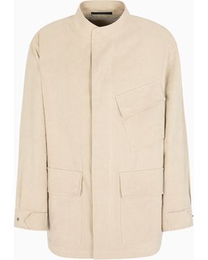 Giorgio Armani Abrigo De Cáñamo Y Algodón - Neutro