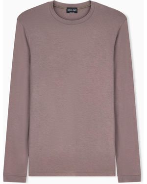 Giorgio Armani Jersey De Viscosa Elástica De Manga Larga - Morado