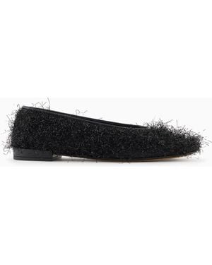 Giorgio Armani X 10 Corso Como Faux-Fur Fabric Ballerinas - White