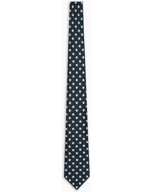 Giorgio Armani Jacquard Silk Tie - White