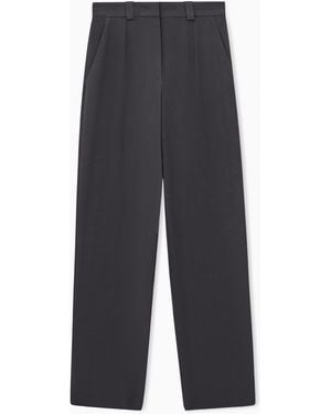 Giorgio Armani Pantalón De Lana Virgen Con Corte Recto - Gris
