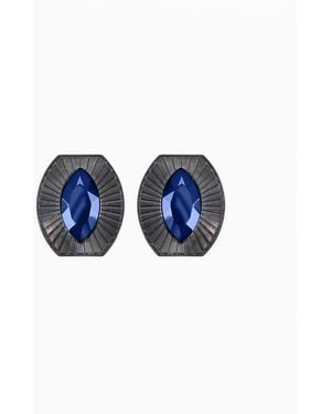 Giorgio Armani Ohrstecker Mit Facettiertem Glasstein - Blau
