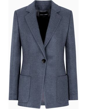 Giorgio Armani Single-Breasted Jacket - Blue