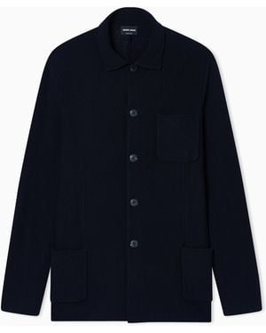Giorgio Armani Single-Breasted Jacket - Blue