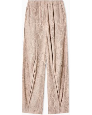 Giorgio Armani Micro-Pleated Trousers - Natural
