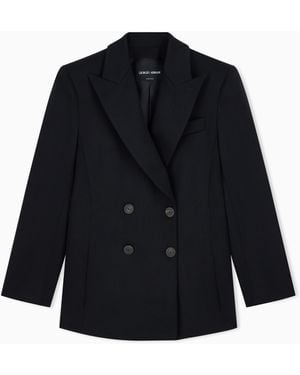 Giorgio Armani Double-Breasted Blazer - Blue