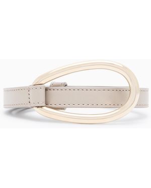 Giorgio Armani Cinturón De Piel - Blanco