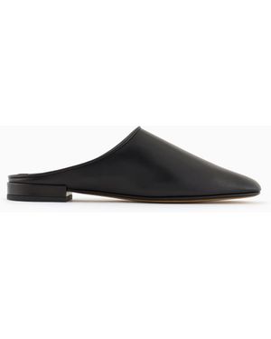 Giorgio Armani X 10 Corso Como Calfskin Mules - White
