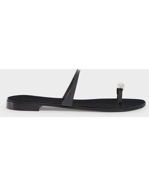 Giuseppe Zanotti Ring Flat Sandal - Bianco